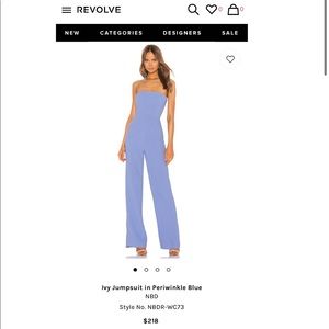 Revolve (NBD) BRAND NEW Blue Jumpsuit!